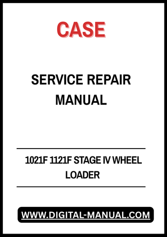 Enhance your maintenance capabilities with the CASE 1021F 1121F Stage IV Wheel Loader Service Repair Manual. This comprehensive guide is designed specifically for the CASE 1021F and 1121F models, providing you with detailed instructions and insights to keep your equipment running smoothly.