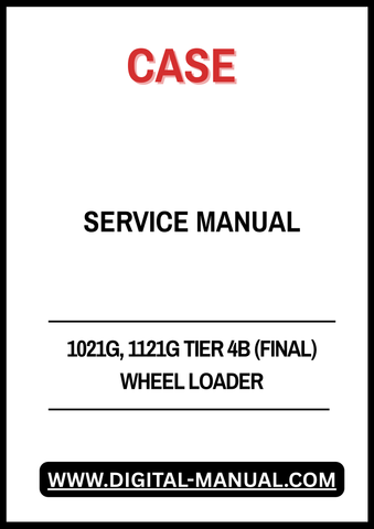 Enhance your maintenance capabilities with the CASE 1021G, 1121G Tier 4B (Final) Wheel Loader Service Manual. This comprehensive guide is designed specifically for your CASE wheel loader, ensuring you have the most accurate and up-to-date information at your fingertips. With detailed diagrams and step-by-step instructions, you can tackle repairs and maintenance tasks with confidence.