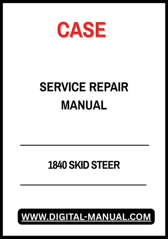 Discover the ultimate resource for maintaining your CASE 1840 Skid Steer with our comprehensive Service Repair Manual. This essential guide is designed to provide you with detailed instructions and insights, ensuring that you can perform repairs and maintenance with confidence and precision.