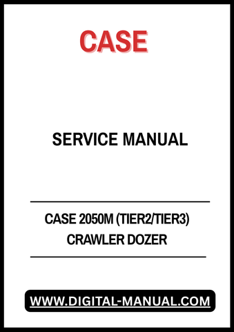 Introducing the CASE 2050M Crawler Dozer Service Manual (48037321), your essential guide for maintaining and optimizing the performance of your Tier 2 and Tier 3 dozers. This comprehensive manual is designed to provide you with detailed instructions, diagrams, and troubleshooting tips to ensure your equipment runs smoothly and efficiently.