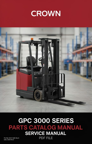 Crown Forklift GPC 3000 Pallet Parts Catalog Manual PDF