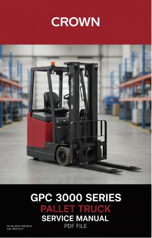 Crown Forklift GPC 3000 Pallet Service Manual - PDF File