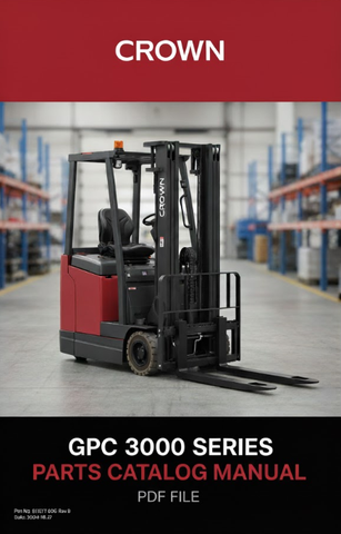 Crown Forklift GP 3000 Pallet Parts Catalog Manual PDF 
