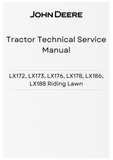 JOHN DEERE LX172, LX173, LX176, LX178, LX186, LX188 RIDING LAWN TRACTOR TECHNICAL SERVICE MANUAL TM1492 - PDF
