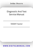 JOHN DEERE 7200R TRACTOR  DIAGNOSTIC AND TEST SERVICE MANUAL TM110019 - PDF