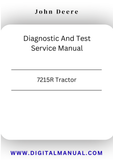 JOHN DEERE 7215R TRACTOR  DIAGNOSTIC AND TEST SERVICE MANUAL TM110019 - PDF