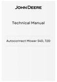 JOHN DEERE AUTOCONNECT MOWER 54D, 72D TECHNICAL MANUAL TM1763