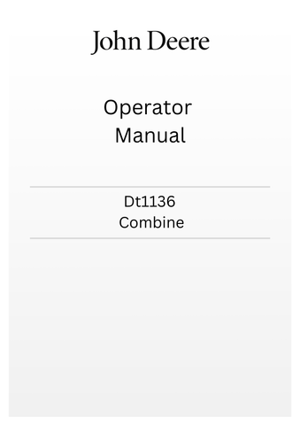 JOHN DEERE DT1136 COMBINE 5MP76341