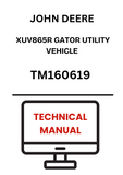 JOHN DEERE XUV865R GATOR UTILITY VEHICLE TECHNICAL MANUAL TM160619 - PDF