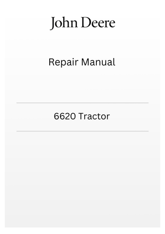 TM4750 - JOHN DEERE 6620 TRACTOR REPAIR MANUAL