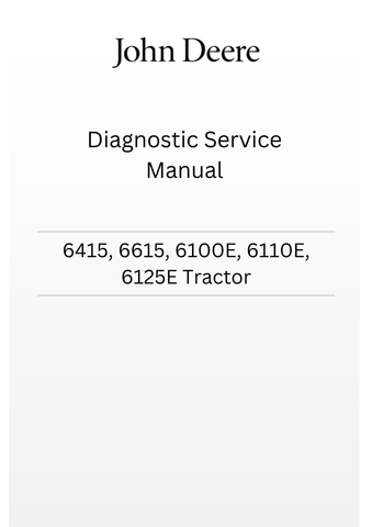 TM800319 - JOHN DEERE 6415, 6615, 6100E, 6110E, 6125E  TRACTOR DIAGNOSTIC SERVICE MANUAL