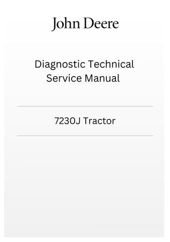 TM805019 - JOHN DEERE 7230J TRACTOR DIAGNOSTIC TECHNICAL SERVICE MANUAL